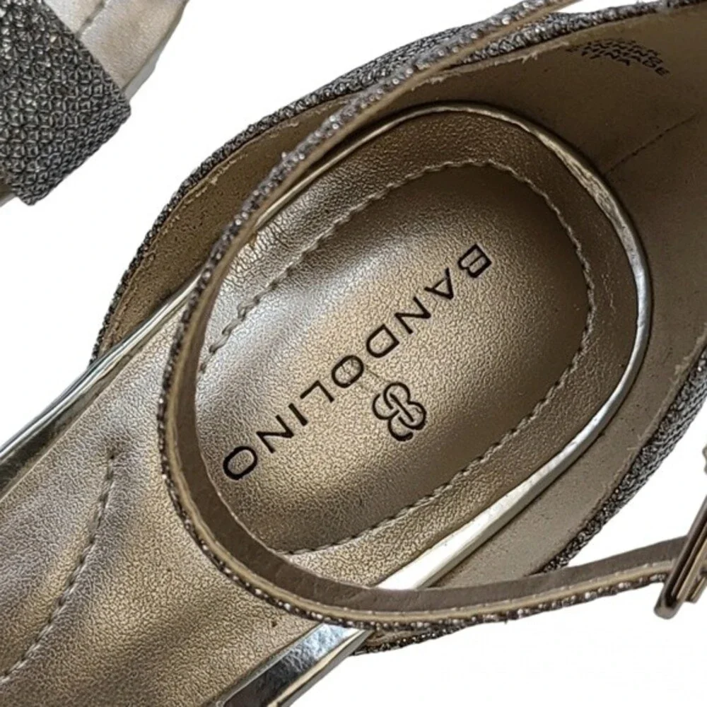 Bandolino Omira Silver Gold Wedges 6.5